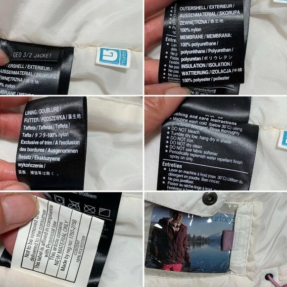 Burton Geo 3/2 Insulated Plaid Snowboarding Jacket Dusty Rose - Picture 12 of 12